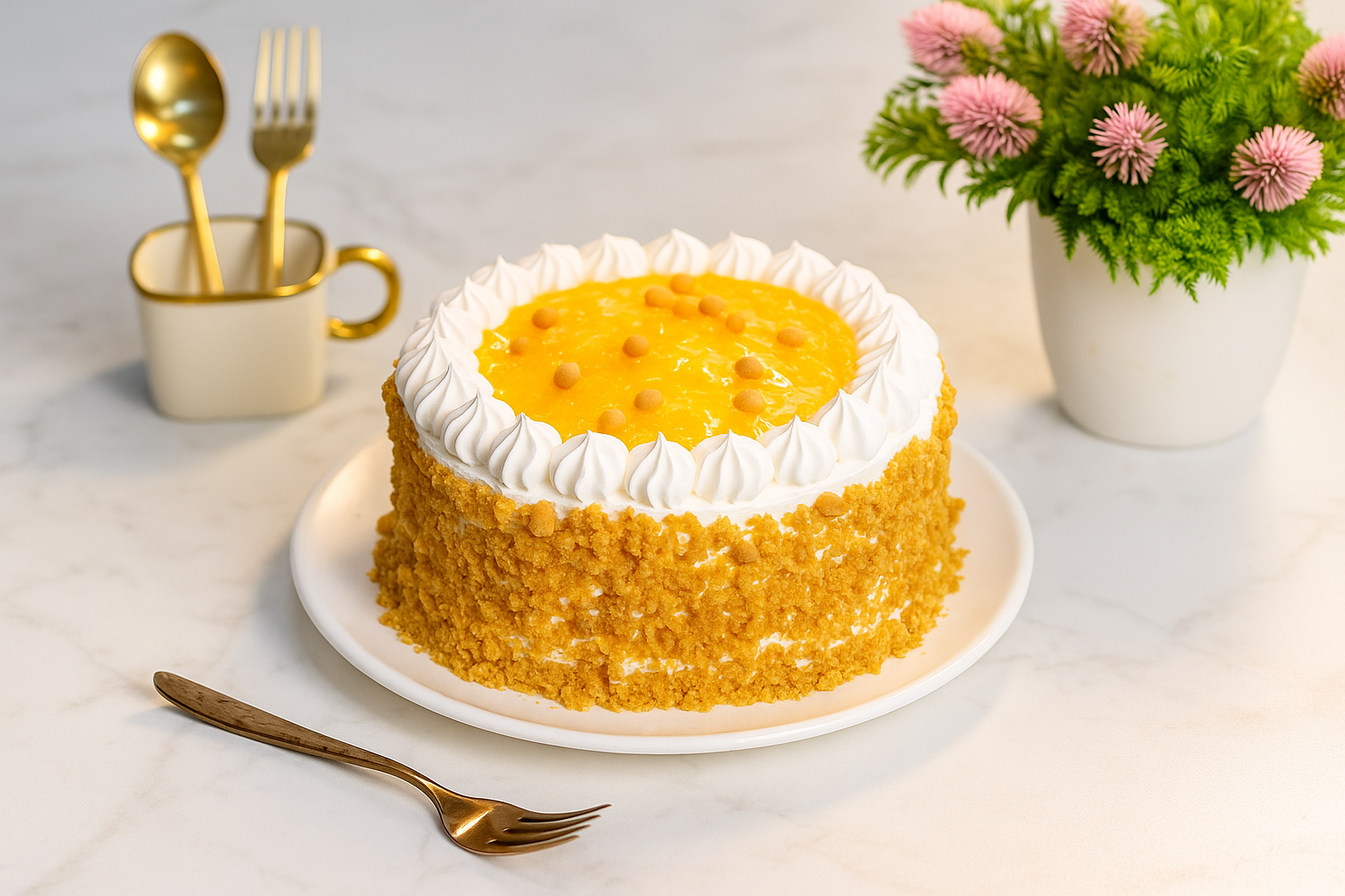 Pineapple Crunchy Cake